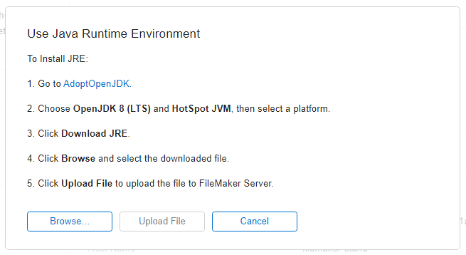 Screenshot of the OpenJDK installation instructions